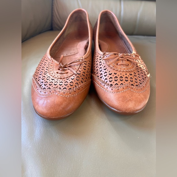 Vintage Bass Woven Flats Brown genuine leather Size 10 Narrow - Picture 5 of 9